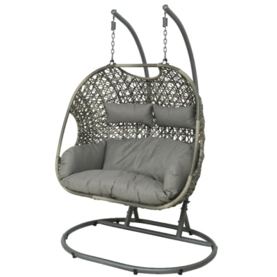 (r) poltrona sospesa Egg Chair palermo grigio chiaro 196 cm