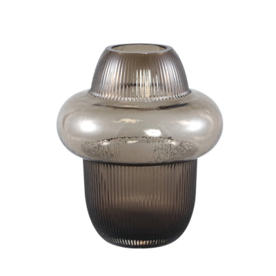 Vaso Ptmd marlene vetro fumé marrone 19,5 cm | 6 pezzi