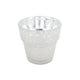 Portacandele Daan in legno curvato basic vetro opaco color argento 7 cm | 24 pezzi