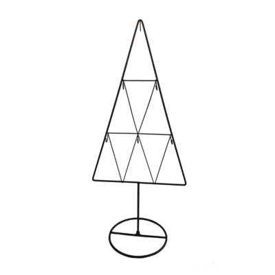 Árbol de Navidad con ganchos metal negro 61 cm | 16 piezas
