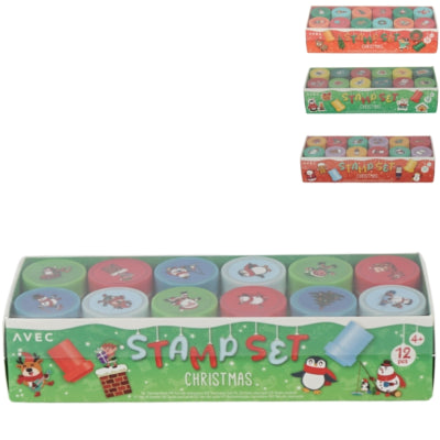 Timbro Natale 4 set assortito da 12 | 48 pezzi