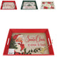 Dienblad kerst deco hout 45 cm 4 assorti | 12 stuks