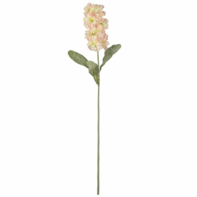 Fiore artificiale matthiola bianco rosa 56 cm | 24 pezzi