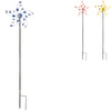 (r) piccone da giardino spinner solare led metallo 130 cm 3 assortiti | 3 pezzi