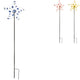 (r) tuinprikker solar spinner led metaal 130 cm 3 assorti | 3 stuks