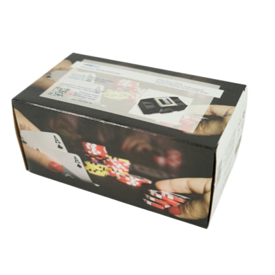 Relaxdays mescolatore di carte a batteria nero 2 mazzi | 6 pezzi