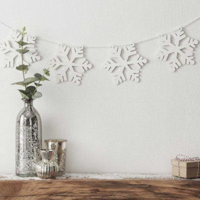 Ginger ray slinger sneeuwvlok wit 2 m | 20 stuks