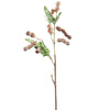 Ptmd ramo artificiale ramo di bacche marrone 65 cm | 8 pezzi