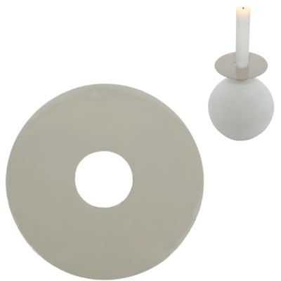 Anillo para velas Stjernsund loua gris brillo 9 cm | 24 piezas