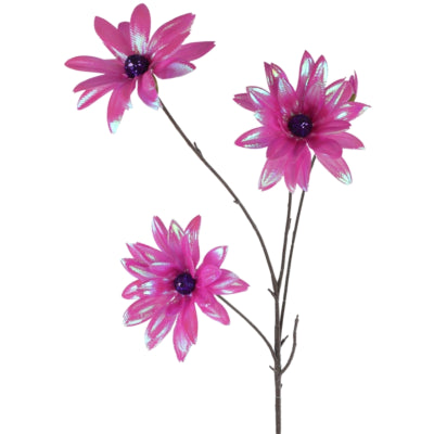 Flor artificial dalia violeta 86 cm | 12 piezas