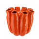 Vaso Daan in legno curvato luna tube arancione 19 cm | 2 pezzi