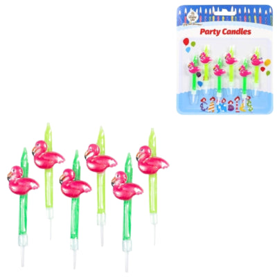 Ty taartkaarsen par flamingo 7,5 cm 6 stuks | 36 stuks