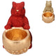 Cuenco de madera curvada Daan ardilla cascabel sentada color rojo dorado 22 cm 2 surtidos | 6 piezas