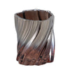 Ptmd theelichthouder paisley bruin zilverkleurig 10 cm | 6 stuks