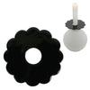 Anillo para vela Stjernsund flor de loua negro brillo 9,3 cm | 24 piezas