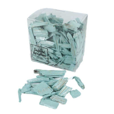 Deco houtsnippers 30-50 mm turqoise 165 gr | 24 stuks
