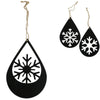 Kersthanger sneeuwvlok metaal zwart 20 cm 3 assorti | 36 stuks