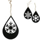 Kersthanger sneeuwvlok metaal zwart 20 cm 3 assorti | 36 stuks