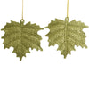 Colgante hoja brillo verde oliva 10,5 cm juego de 2 | 48 piezas