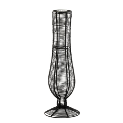Jarrón luminoso tupuri negro 50 cm | 4 piezas
