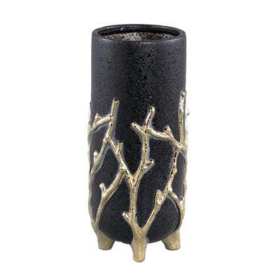 Ptmd vaso da fiori quin alto m nero 30 cm | 6 pezzi