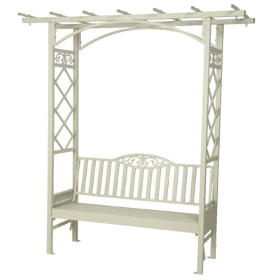 (r) banco de jardín barolo aluminio beige 210 cm