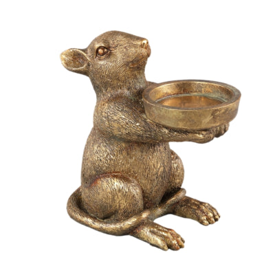 Portacandela Ptmd Miro Mouse color oro 13,5 cm | 6 pezzi