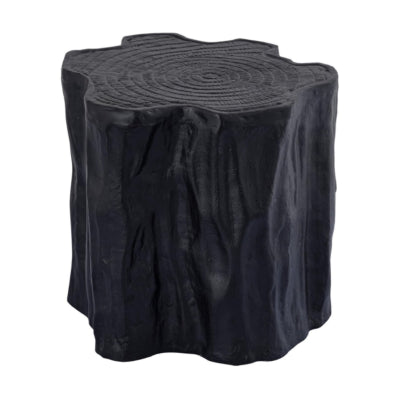 Tavolino Ptmd Fennah ceppo d'albero alluminio nero 37 cm | 2 pezzi