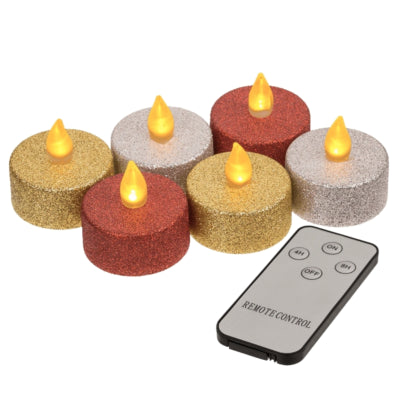 Out of the blue tealight led glamour a batteria set da 6 | 12 pezzi