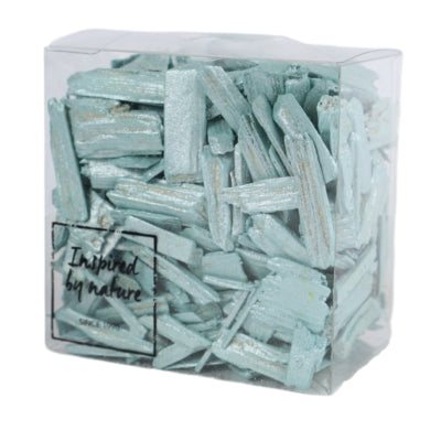 Deco houtsnippers 30-50 mm turqoise 165 gr | 24 stuks