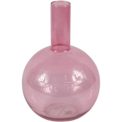 Jarrón de cristal rosa 30,5 cm | 4 piezas