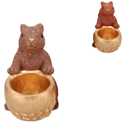 Cuenco de madera curvada Daan ardilla cascabel sentada nude color cobre 17 cm 2 surtidos | 6 piezas
