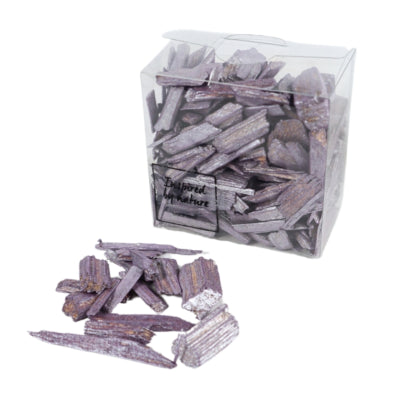 Astillas de madera decorativas 30-50 mm violeta 165 gr | 12 piezas