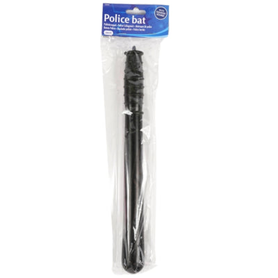 Mazza della polizia con cigolio nera 34 cm | 12 pezzi
