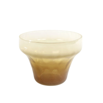 Theelichthouder eline s glas bruin crème 10 cm | 12 stuks