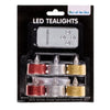 Out of the blue tealight led glamour a batteria set da 6 | 12 pezzi