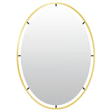 Specchio da parete Len-fra salem color oro 80 cm | 2 pezzi - afbeelding 1