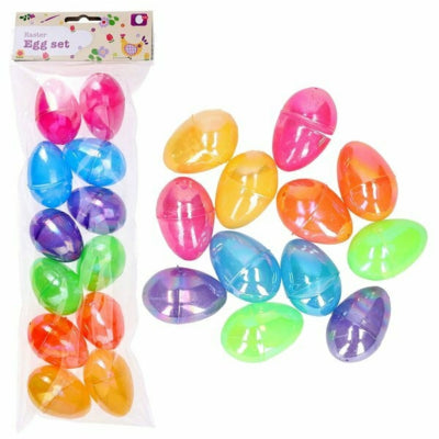 Uova di Pasqua a sorpresa in plastica 12 pezzi | 12 pezzi