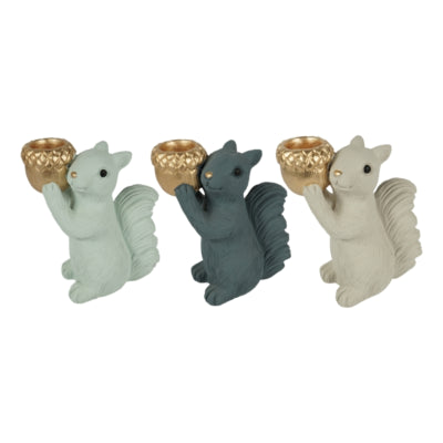 Daan bentwood candlestick jingle standing squirrel 16 cm 3 assorted | 12 pieces