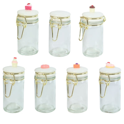 Barattolo portaoggetti con coperchio 50 ml 7 assortiti b-choice | 36 pezzi