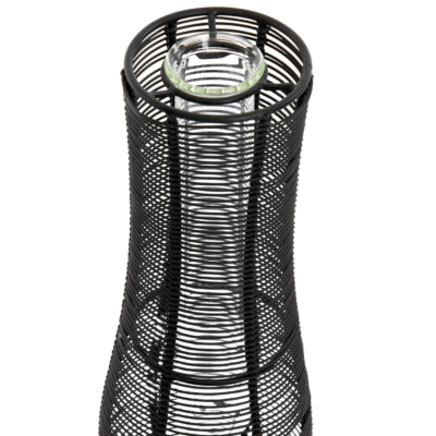 Jarrón luminoso tupuri negro 50 cm | 4 piezas