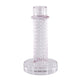 Housevitamin candelabro de cristal giratorio rosa 15 cm | 24 piezas