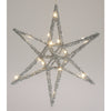 Kerstster led op batterij zilverkleurig 30 cm | 12 stuks