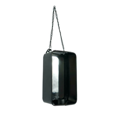 Specchio Gusta con portacandelina nero 18 cm | 12 pezzi