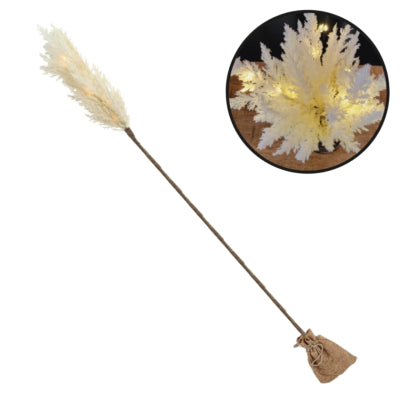 Countryfield ramo artificiale astilbe led su batteria crema 90 cm | 12 pezzi