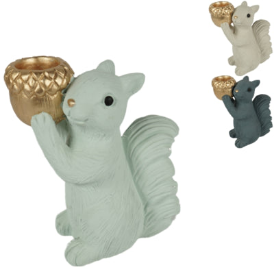Daan bentwood candlestick jingle standing squirrel 16 cm 3 assorted | 12 pieces