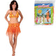 Folat top y falda hawaii naranja talla única | 12 piezas