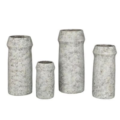 Ptmd vaso da fiori nimma alto l grigio cemento 50 cm | 2 pezzi