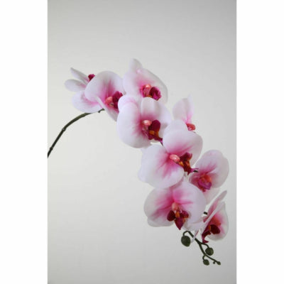 Flor artificial phalaenopsis blanco rosa 86 cm | 12 piezas