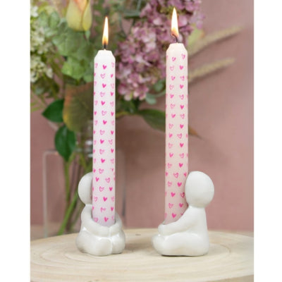Portacandele abbraccio bianco 8 cm | 36 pezzi